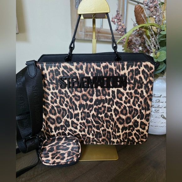 Steve Madden Leopard Print Crossbody Bag With Coin Pouch